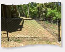 Chain link fence installation Northwest Arkansas.