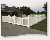 Vinyl fence installation Northwest Arkansas.