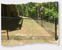 Chain link fence installation Northwest Arkansas.